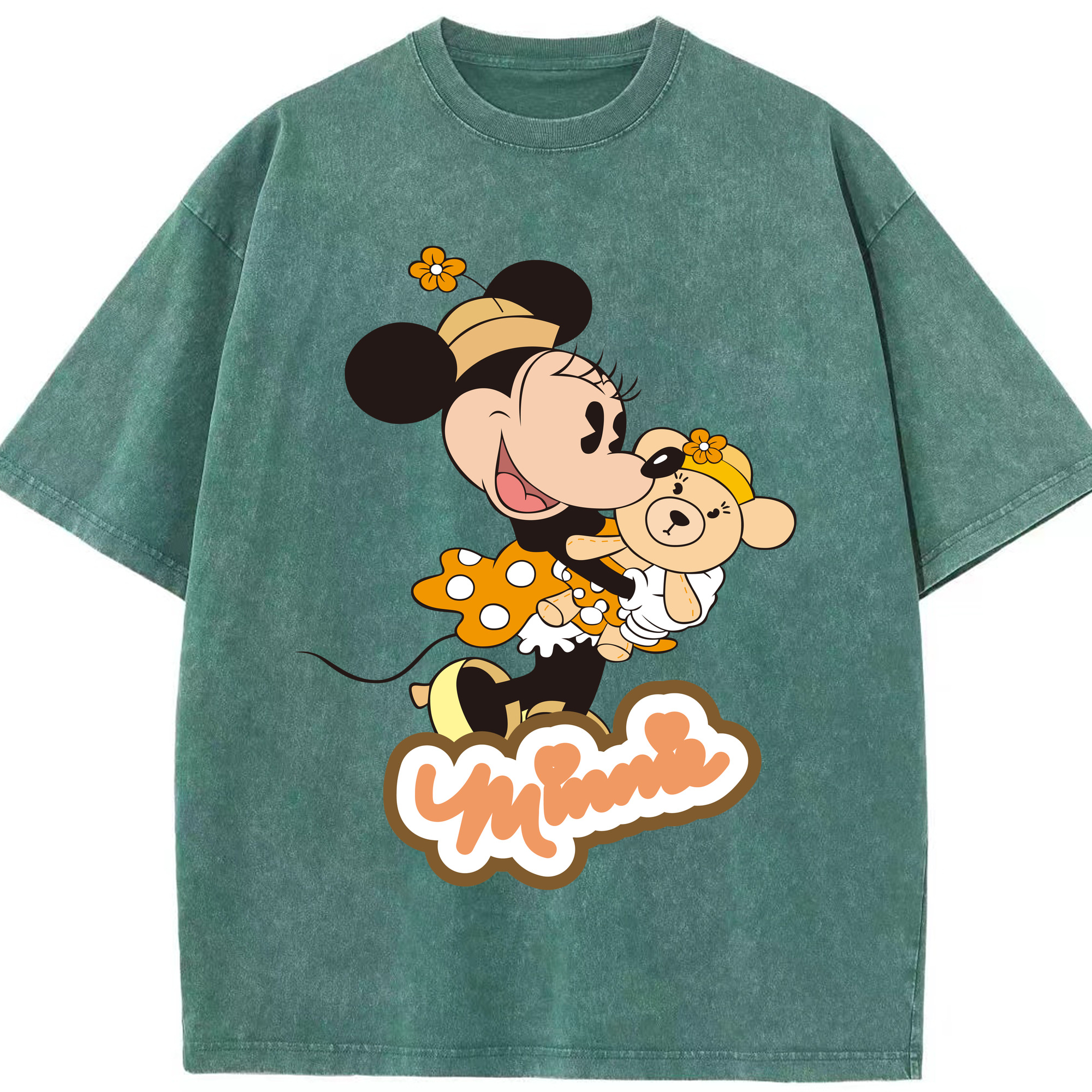 （画像用） ミッキーマウス Mickey Mouse 綿100% ヴィンテージ風 半袖Tシャツ（フロントプリント）